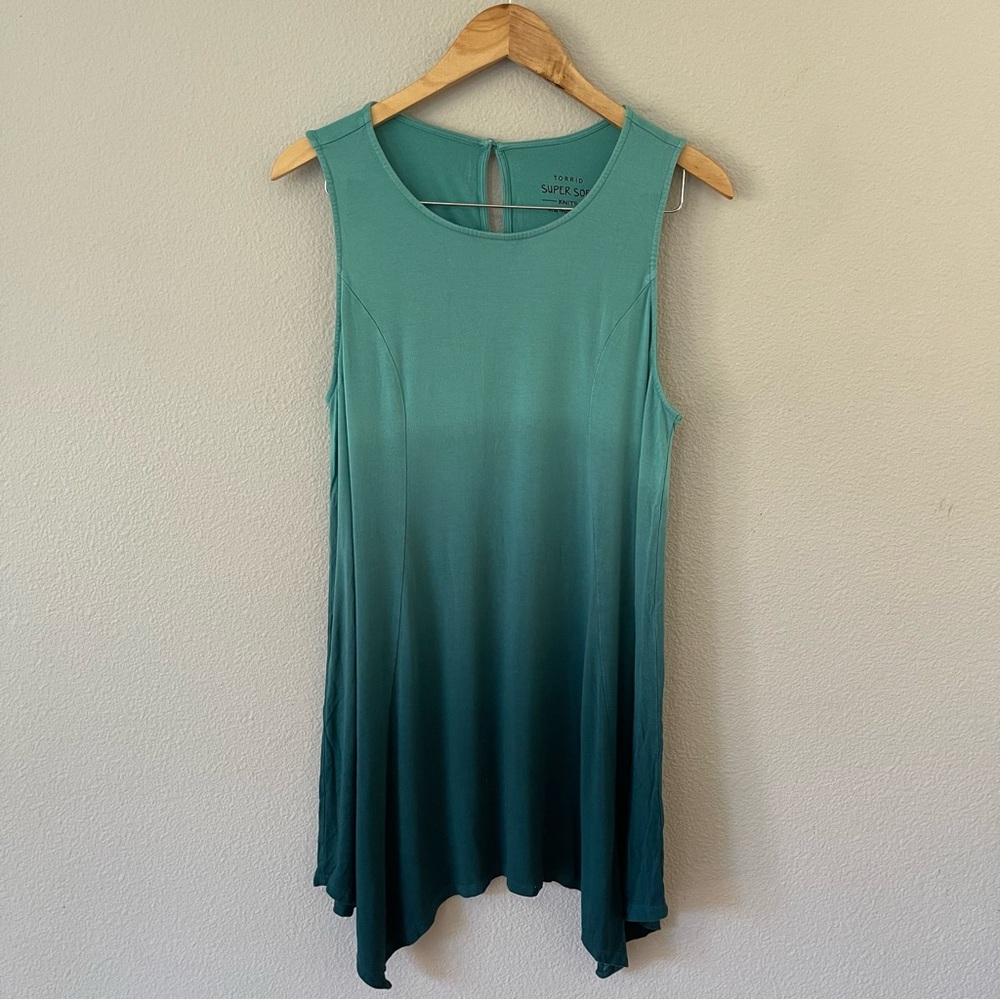 Torrid Teal Ombre Tunic Top